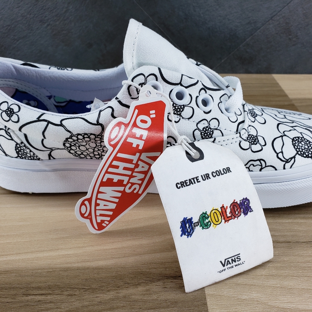 VANS ERA U-color Floral White Low Top Sneakers - Picture 8 of 11